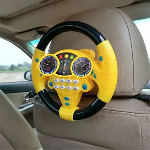 Baby Steering Wheel Toy Simulated Driving Controller Early Education Pretend Driving Steering Wheel with Light Music for Kids