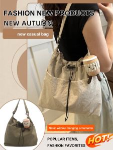 Korean Large Capacity Messenger Bag: Lightweight & Waterproof Crossbody Design