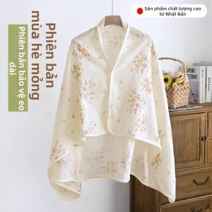 KUDOEPIC | Áo Khoác Cho Mẹ Bầu Đẻ Dùng Trong Phòng Có Điều Hòa Vải Cotton Nhẹ