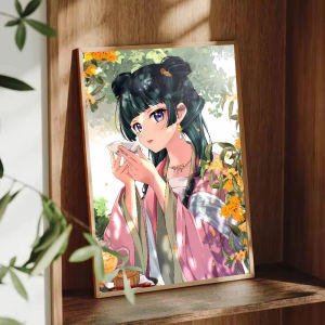 KAYOU | 5D DIY Diamond Painting Kit Pretty Maomao The Apothecary Diaries Anime Floral Art Full Drill Rhinestone Wall Decor