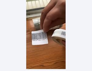 40MM*40MM Sensor OP label anti pencurian RF 8.2 Mhz 1 Roll isi 1.000 pcs