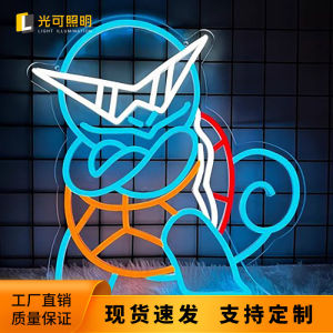 Customizable LED Neon Light Sign Pokemon Cartoon Themed Atmosphere Lighting Decorative Moulding for E-Sports Room