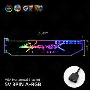 VGA Holder ARGB Transparent Horizontal GPU Bracket Video Card Support Graphics Stand AURA PC Water Cooler CPU