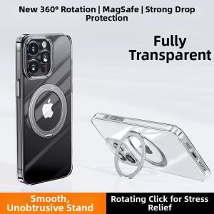 Divi | Transparent Rotating Stand Magnetic Shockproof Phone Case