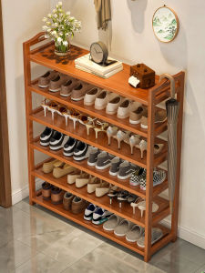 Modern Integrated Multi-layer Shoe Rack Stand Dustproof Indoor Home Entrance Dormitory Storage Furniture Bamboo Material