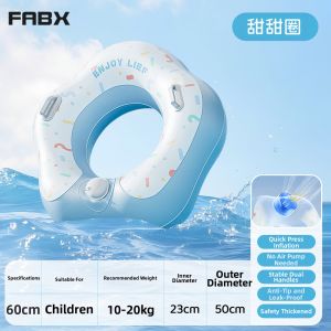FABX | Inflatable Swimming Ring for Children and Adults 3-6+ Years Thickened Lifebuoy Floating Toy