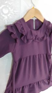 Gamis Anak Perempuan crinkle warna ungu usia 2-10 tahun