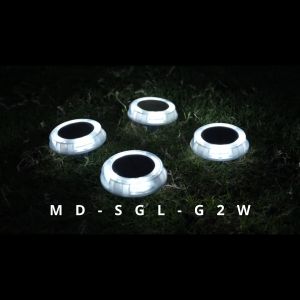 Modi โคมไฟปักสนามโซล่า 2W กันน้ำ IP65 ไฟตกแต่งส่วน สีขาว/เหลือง/ฟ้า/เขียว สำหรับการแสงในพระราคา 2 วัน