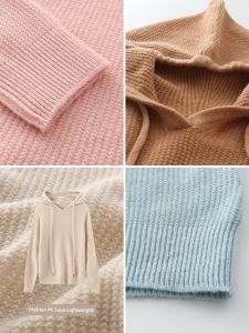 Spring Bamboo 100% Wool Long Sleeve Hoodie Knitted Sweater Womens Top Simple Design Warmth Commute Style Regular Sleeve Length