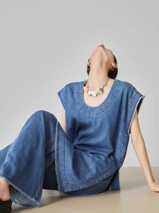 XIAODADEHUA | Retro T-Shirt Dress and Wide Leg Pants Set