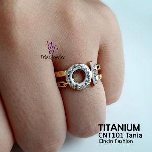 Cincin Titanium  Tania 10 Perfecto Unik Fashionable Awet Anti Karat Bisa dipakai sehari hari perhiasan fashion import Premium cnt101
