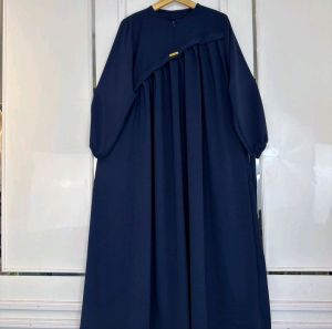 Tresna Dress - Gamis Wanita Jumbo LD 120 CM Crinkle Airflow Polos