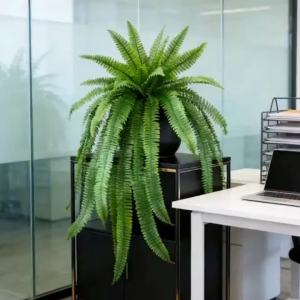 75-115cm Artificial Hanging Plants Large Tropical Persian Vines Fake Fern Grass Vine Plastic Leaves Wall For Garden Home Decor