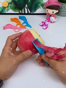 Fruit Apple Peeler Vegetable Peeler Stainless Steel Peeler Ring Portable Manual Peeling Orange Potatoes Peeler Kitchen Tools