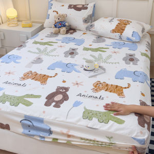 Pure Cotton Bedding Three-Piece Set Full Enclosure Mattress Protector Cover Duvet Quilt Pillow Case for Single Bed Dormitory