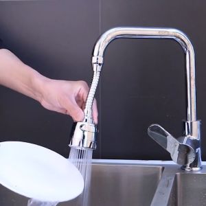 Vòi Inox Loại Dài 20cm Xoay 360 độ Rửa Chén Bát Dĩa Dùng Trong Gia đình