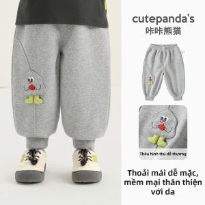 CUTEPANDAS | Quần Dài Phong Cách Hình Hoạt Hình Cho Bé Gái Mùa Thu
