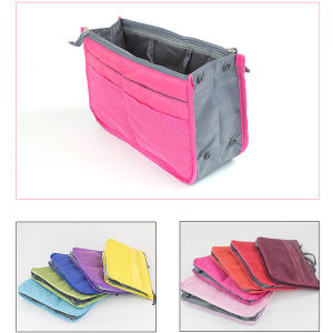 Organizer Insert Bag Women Nylon Travel Insert Organizer Handbag Purse Large Liner Lady Makeup Cosmetic Bag Cheap Female Tote