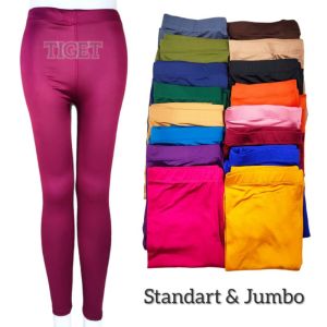 2 PCS Celana Panjang Lejing legging leging Wanita panjang bahan lentur size standard dan jumbo murah