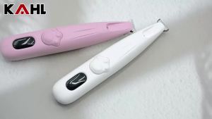 USB Rechargeable Pet Paw Hair Trimmer for Dogs & Cats with LED Lighting Quiet Low-Vibration Grooming Clipper LCD Battery Display