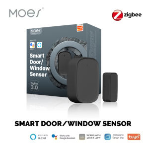 MOES | MOES Tuya ZigBee Smart Window Door Gate Sensor Detector Smart Home Security Alarm System Smart Life App Remote Control