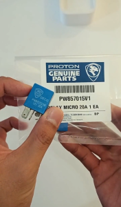 Original Proton PW857015V1 4PIN Biru Blue Head Lamp Relay Fan Relay Deco 12V 20A For Exora Preve Hyundai Kia Genuine