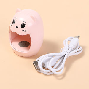เครื่องอบเล็บแบบนิ้วเดียวไฟ LED ขนาดเล็กรูปการ์ตูนทำให้เล็บแห้งเร็วน้ำมันเล็บกาวไฟ USB