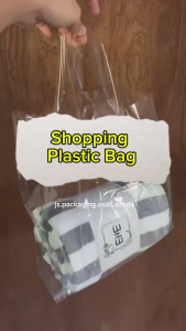 PP Clear Plastic Thai Bag / PP Plastic Bag with Hundle / Shopping Plastic Bag/ Siam Tabao Bag /Plastik Bag Tangkai