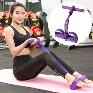 6-tube Resistance Band Lightweight Exercise Band 6-tube Pedal Resistance Band Yoga Puller for Home Gym Workout Stretching Trainer Elastic Tension Rope Multifunction Body