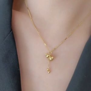 916 Original gold gourd transport tassel lucky necklace for women gift necklace hypoallergenic non tarnish dangling simple elegant necklace