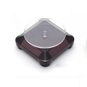 Solar Showcase 360 Automatic Rotating Turntable Jewelry Organizer Jade Ware Necklace Bracelet Watch Phone Display Stand