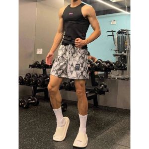 Quần Short Thể Thao Nam American Cool Sensation Mùa Hè Ngoài Trời Họa Tiết Rắn Tập Luyện Bóng Rổ Không Đến Đầu Gối Quần Năm Điểm