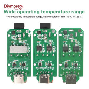 diymore | DC 9V-30V Step Down Charging Module VOOC Multi Protocol USB A 30W+Type C 20W Dual Port Independent Fast Charging Module