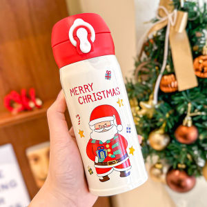 ถ้วยเก็บความร้อนสแตนเลส ของขวัญคริสต์มาส สำหรับผู้สูงอายุและเด็ก ถ้วยน้ำแบบใช้งานได้จริงสำหรับคู่รักทั้งชายและหญิง