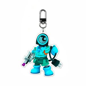 Bandai | for Popular New Game Clean Crew Peripheral Ranger Blaster Zoomer Lobber Buddy Acrylic Keychain Ornament Backpack Pendant Gift