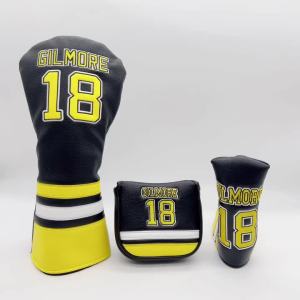 Sports Style Number 18 Premium PU Leather Golf Blade Mallet Putter Cover Great Golf Accessories for Men Golfers Dad