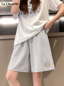 กางเกงขาสั้นกีฬาลำลอง La Chapelle สำหรับผู้หญิงไซส์ใหญ่เอวสูง ทรงหลวม กางเกงขายาวห้าส่วน ฤดูร้อน 2025 กางเกงขายาวลำลอง La Chapelle