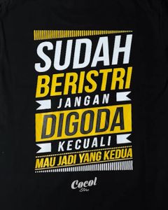 Cocol Store - Kaos Kata Keren Sudah Beristri