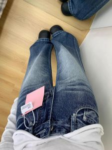 High Waist Wide Leg Jeans Womens Autumn Design Conceal Hip Slimming Pear Shape Retro Micro Flared Denim Pants Non-Matching Legs