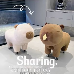 Adorable Cartoon Alljoy Squeaky Wheelchair Plush Childrens Stool Home Living Room Use Real Wood Solid Construction