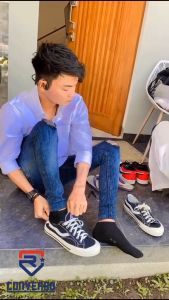 Sneakers Converro Public Low Black Natural 70s Sepatu Sekolah Hitam Murah Kanvas Premium Sepatu Distro Terbaru Lokal Nitaolshop
