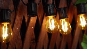 S14 String Lights for Outside E27 220V EU PLUG Led Lights 2W Plastics Shatterproof Waterproof Garden Wedding Lights Decoration