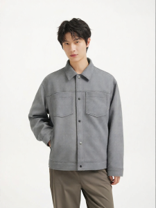 Hotwind | Mens Minimalist Fashion Jacket Large Pockets Turn-Down Collar