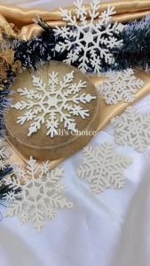 SNOWFLAKES HIASAN KRISTAL SALJU NATAL GANTUNGAN KEPINGAN SALJU POHON NATAL BUNGA ES MERRY CHRISTMAS