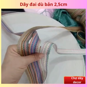 5m Dây đai dù 25cm Dây dù siêu bền chắc để mắc võng buộc hàng đan giường ghế dây buộc hàng