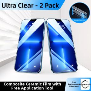 Bosie | Anti-Peeping Anti-Dust Ceramic Tempered Glass Screen Protector for iPhone 14 Pro