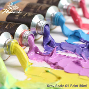 50ml PHOENIX Morandi Oil Paint Gray Scale Matte Finish Rich Pigments Non-Toxic Paints for Painting on Canvas Crafts Wood