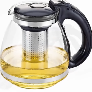 Glass Teapot (Flower Teapot Large Capacity Stainless Steel Filter Tea-Water Separation Teapot)