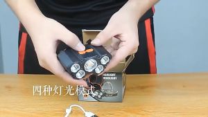 Senter Kepala 45W L-1513 Alumunium Reflector Cas USB Port Type C Fast Charging L1513 / 1513 45 Watt 4800mAh + Lampu Indikator Baterai Cahaya Putih