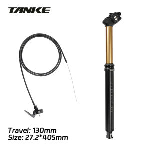 TANKE | TANKE Bicycle Dropper Post 27.2/30.9/31.6mm 105/130mm Travel Internal Routing Cable Remote Control Lifting Mtb Bike Seatpost